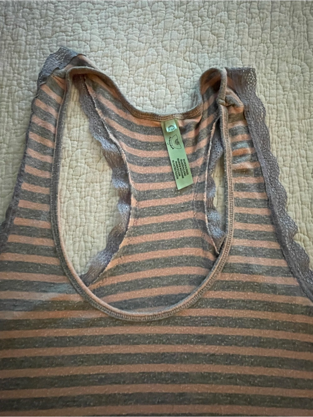 Honeydew Intimates Gray & Pink Striped Racerback Tank and Shorts Sleep Set - Picture 2 of 7